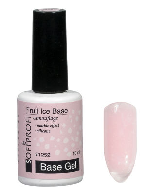 База камуфлирующая с хлопьями для ногтей Тон 1252 Sofiprofi Fruit Ice Base, 10 мл